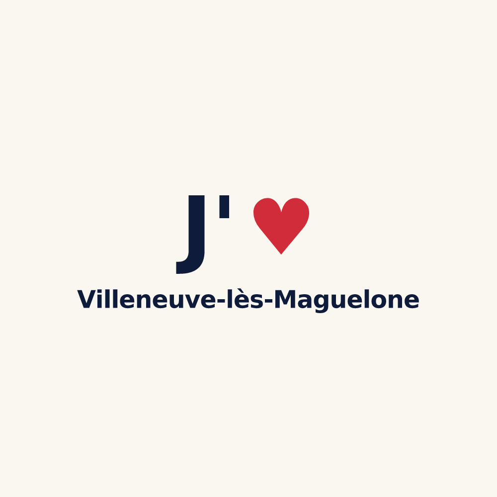 Tasse personnalisée Villeneuve-lès-Maguelone — design J'aime Villeneuve-lès-Maguelone