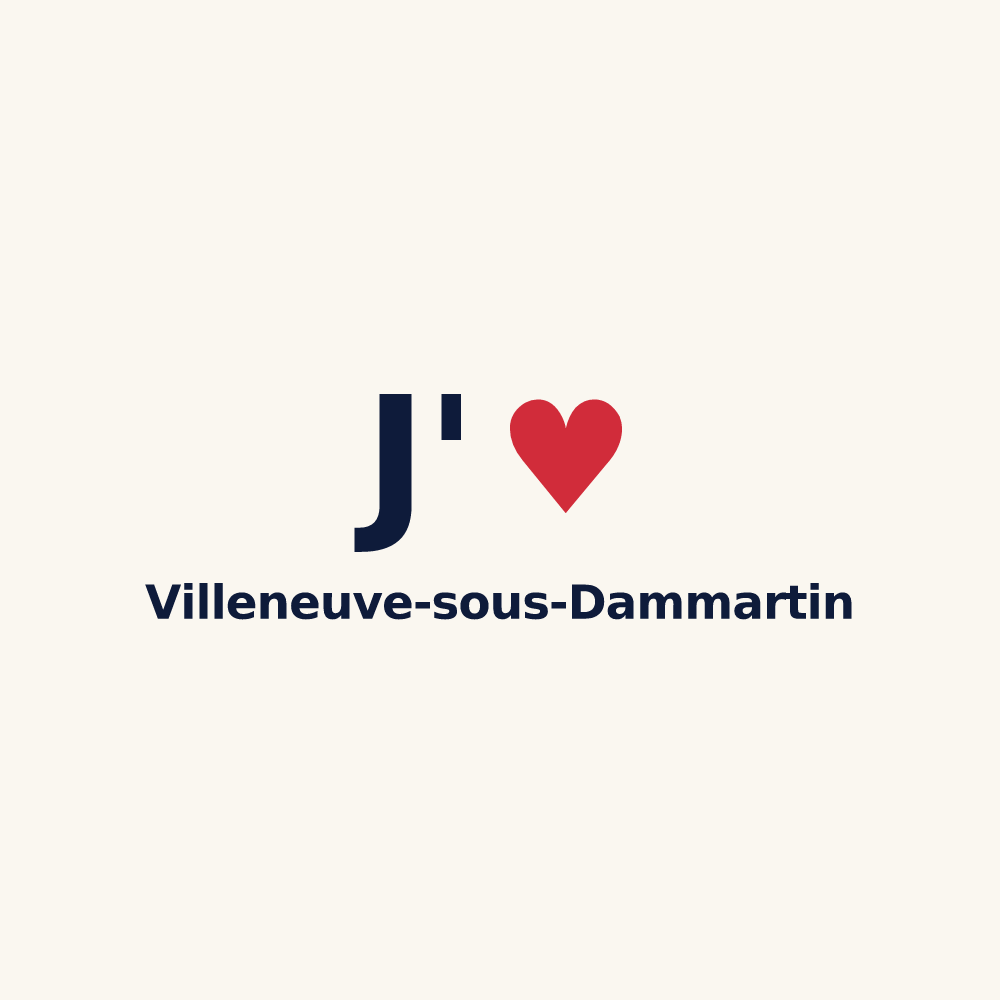 Tasse personnalisée Villeneuve-sous-Dammartin — design J'aime Villeneuve-sous-Dammartin