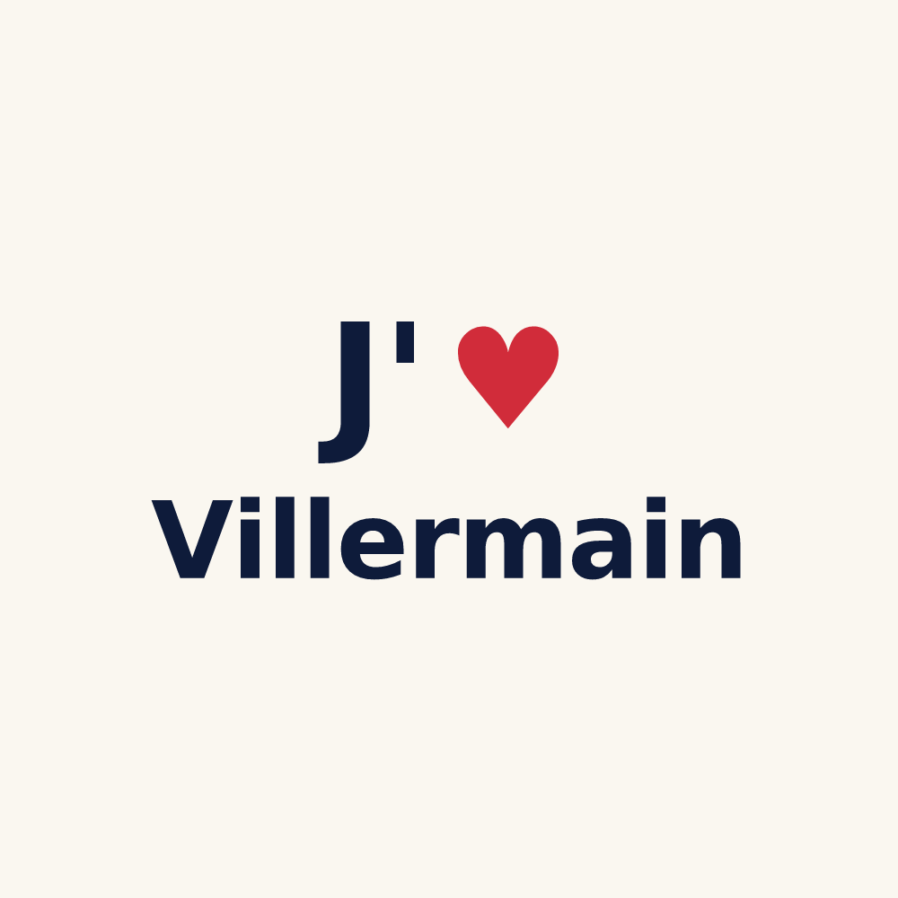 Tasse personnalisée Villermain — design J'aime Villermain