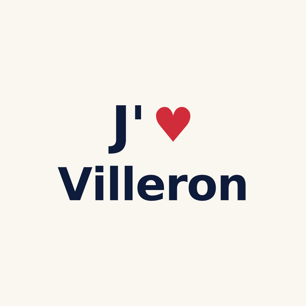 Tasse personnalisée Villeron — design J'aime Villeron