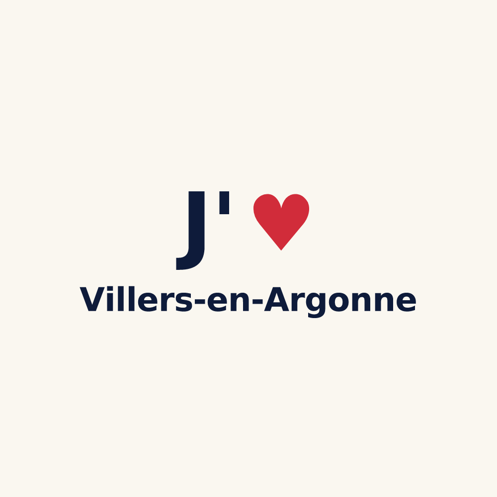 Tasse personnalisée Villers-en-Argonne — design J'aime Villers-en-Argonne