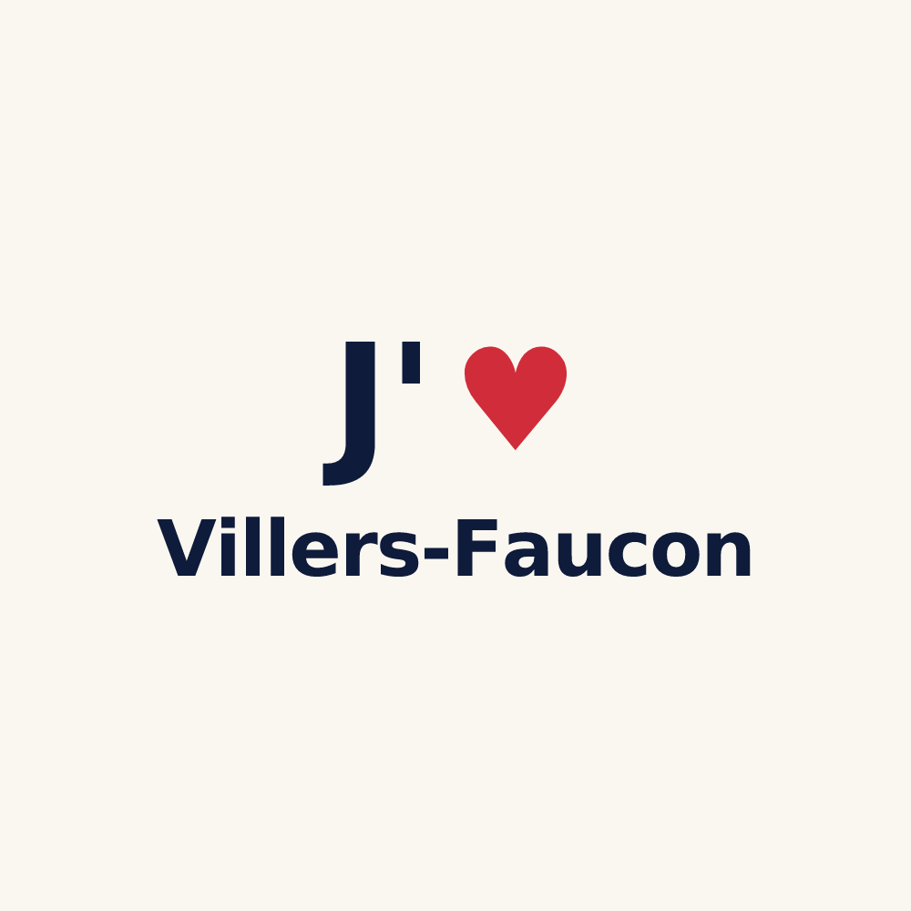 Tasse personnalisée Villers-Faucon — design J'aime Villers-Faucon