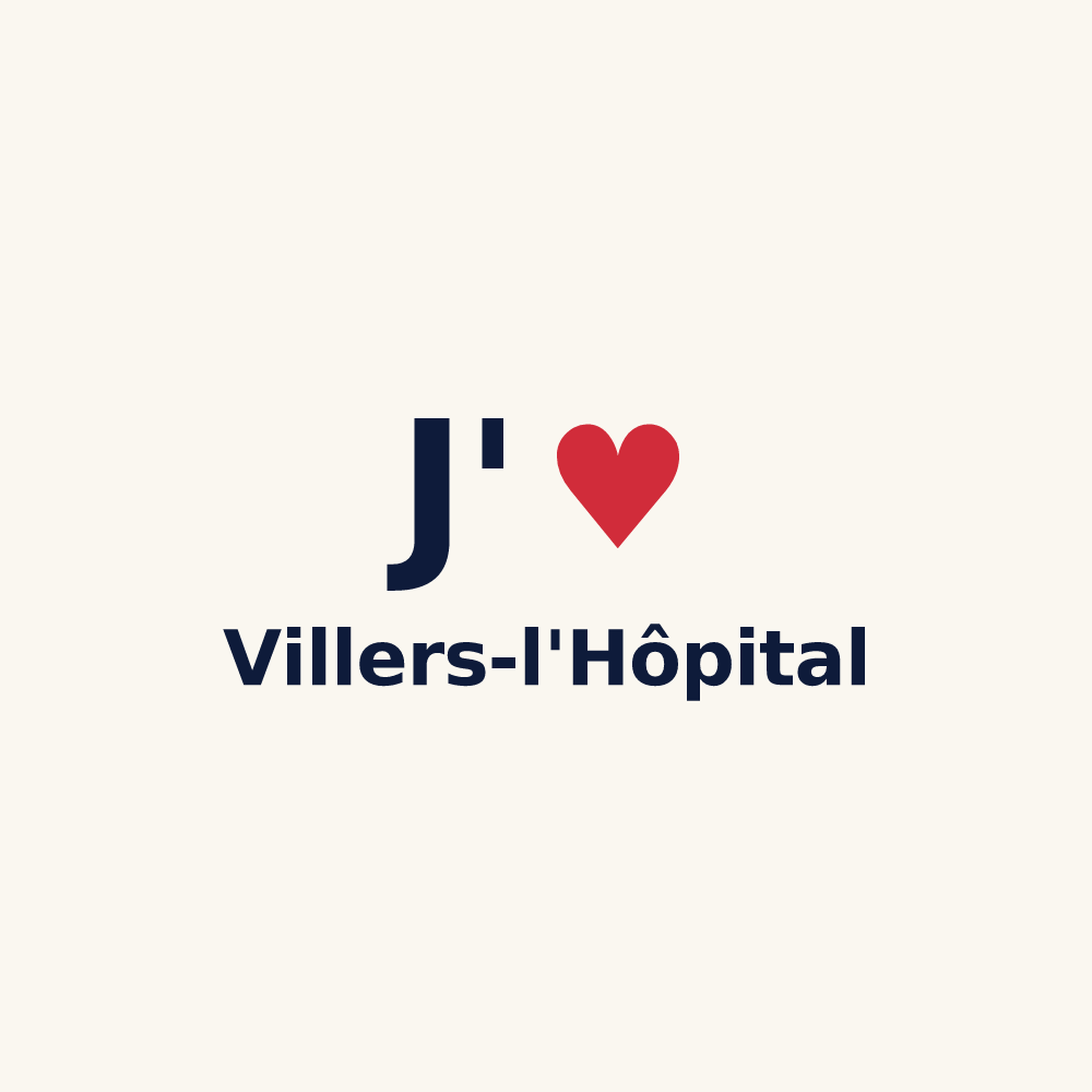Tasse personnalisée Villers-l'Hôpital — design J'aime Villers-l'Hôpital