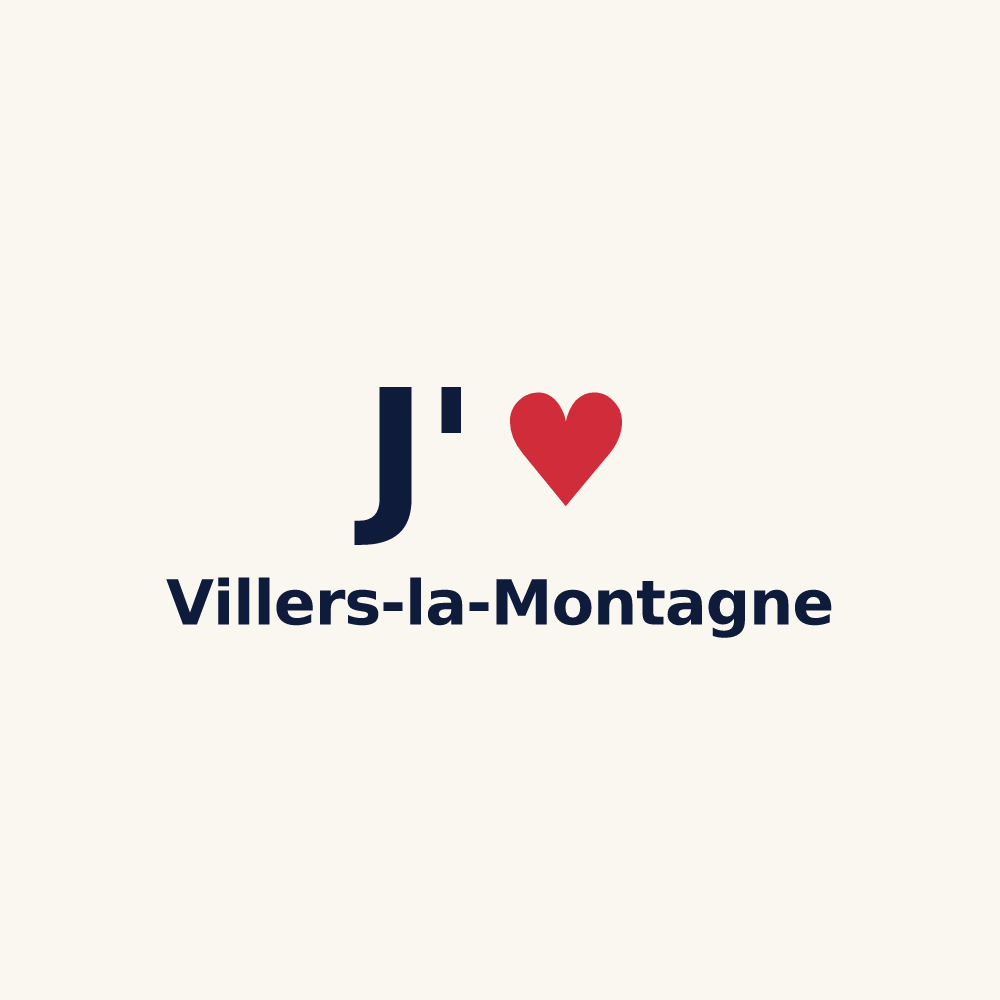 Tasse personnalisée Villers-la-Montagne — design « J'aime Villers-la-Montagne » imprimé sur la tasse
