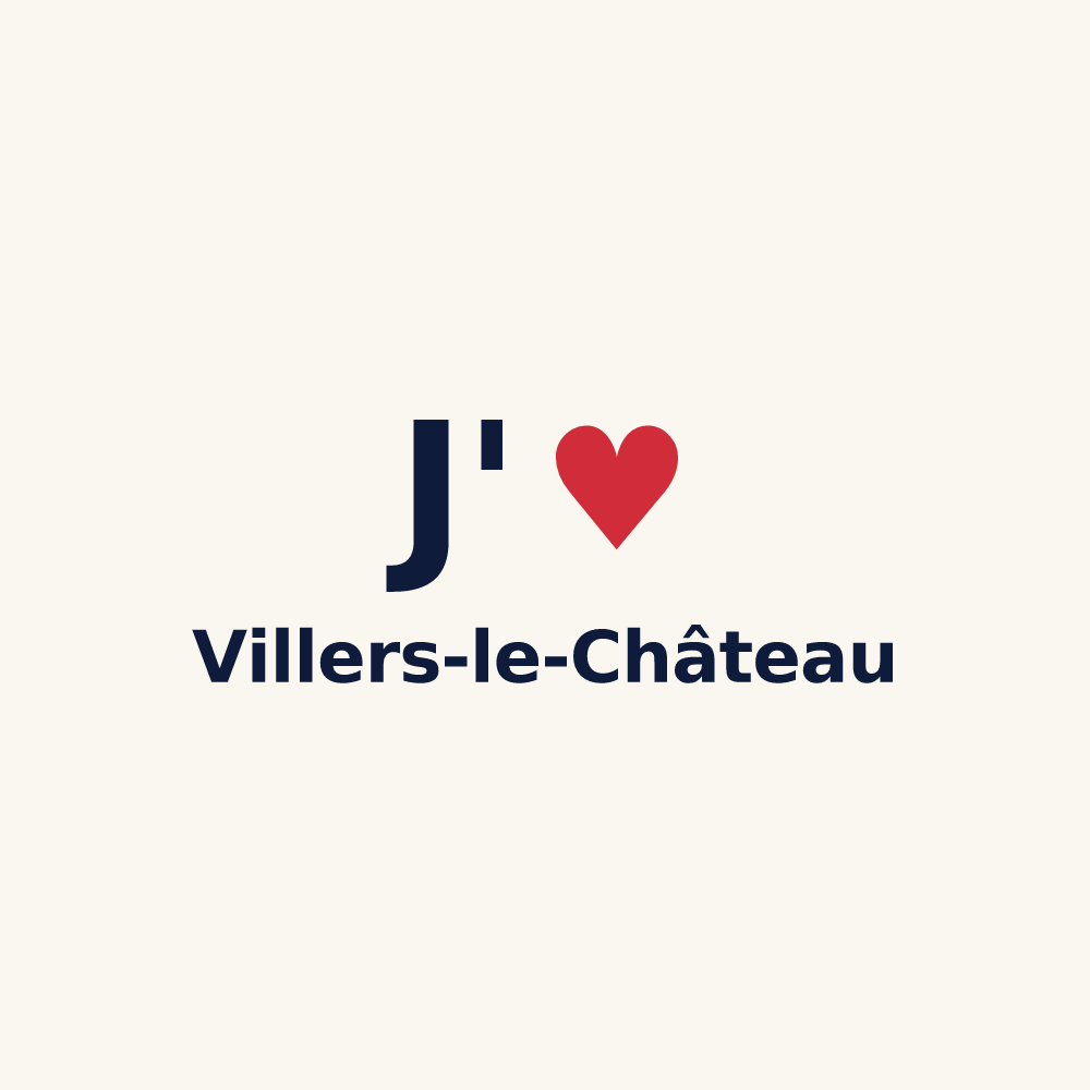 Tasse personnalisée Villers-le-Château — design J'aime Villers-le-Château