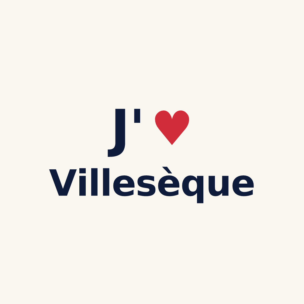Tasse personnalisée Villesèque — design J'aime Villesèque
