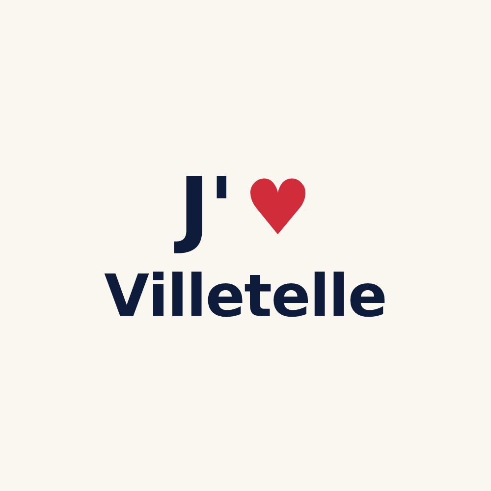 Tasse personnalisée Villetelle — design J'aime Villetelle