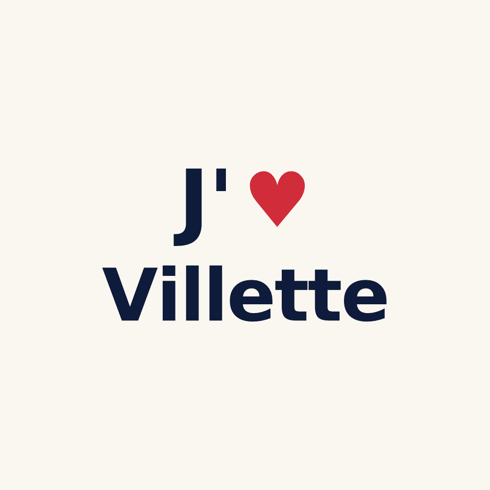 Tasse personnalisée Villette — design J'aime Villette