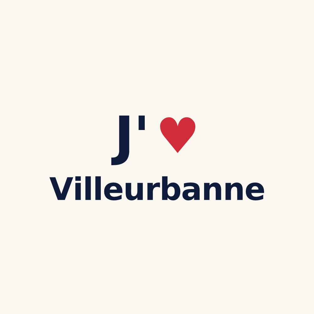 Tasse personnalisée Villeurbanne — design J'aime Villeurbanne