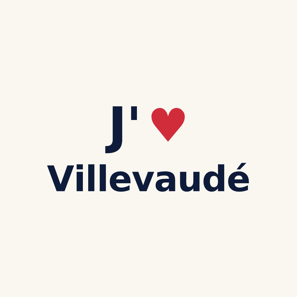 Tasse personnalisée Villevaudé — design J'aime Villevaudé