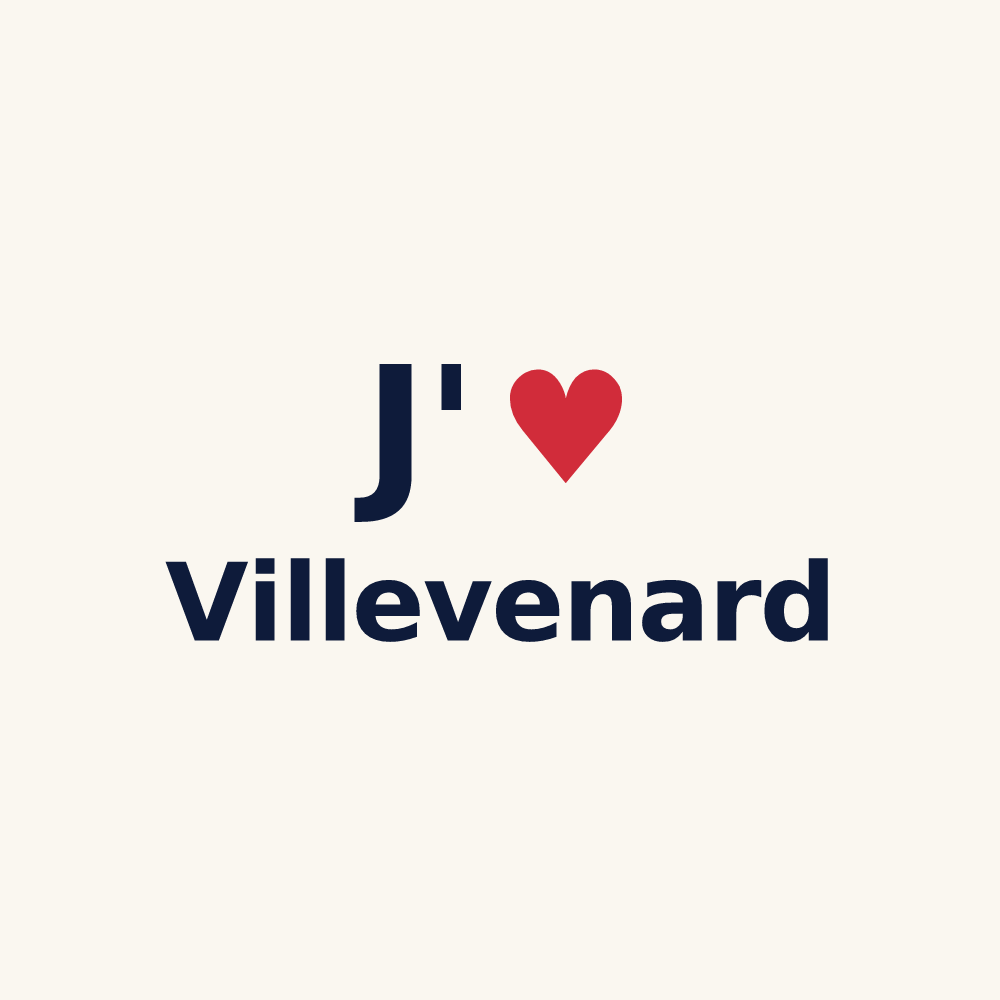 Tasse personnalisée Villevenard — design J'aime Villevenard