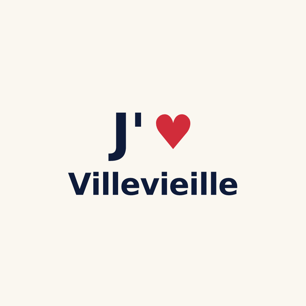 Tasse personnalisée Villevieille — design J'aime Villevieille