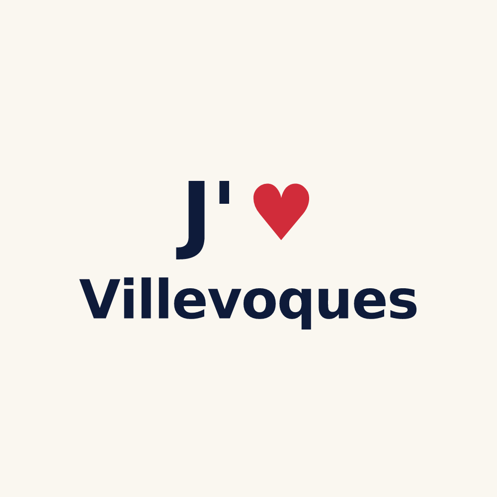 Tasse personnalisée Villevoques — design J'aime Villevoques