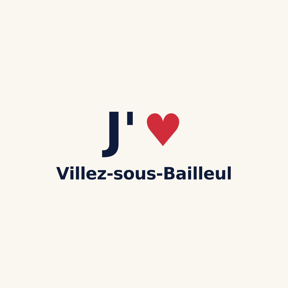 Tasse personnalisée Villez-sous-Bailleul — design J'aime Villez-sous-Bailleul