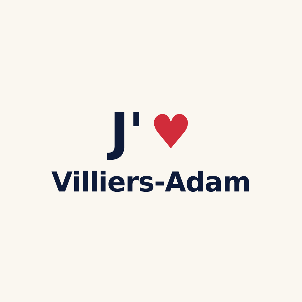 Tasse personnalisée Villiers-Adam — design « J'aime Villiers-Adam » imprimé sur la tasse