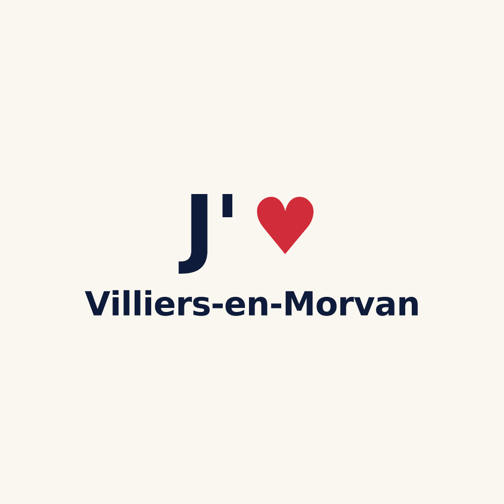 Tasse personnalisée Villiers-en-Morvan — design J'aime Villiers-en-Morvan
