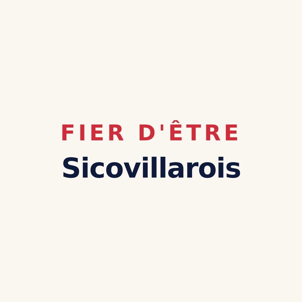 Tasse « Fier d'être Sicovillarois » — design pour Villiers-le-Sec