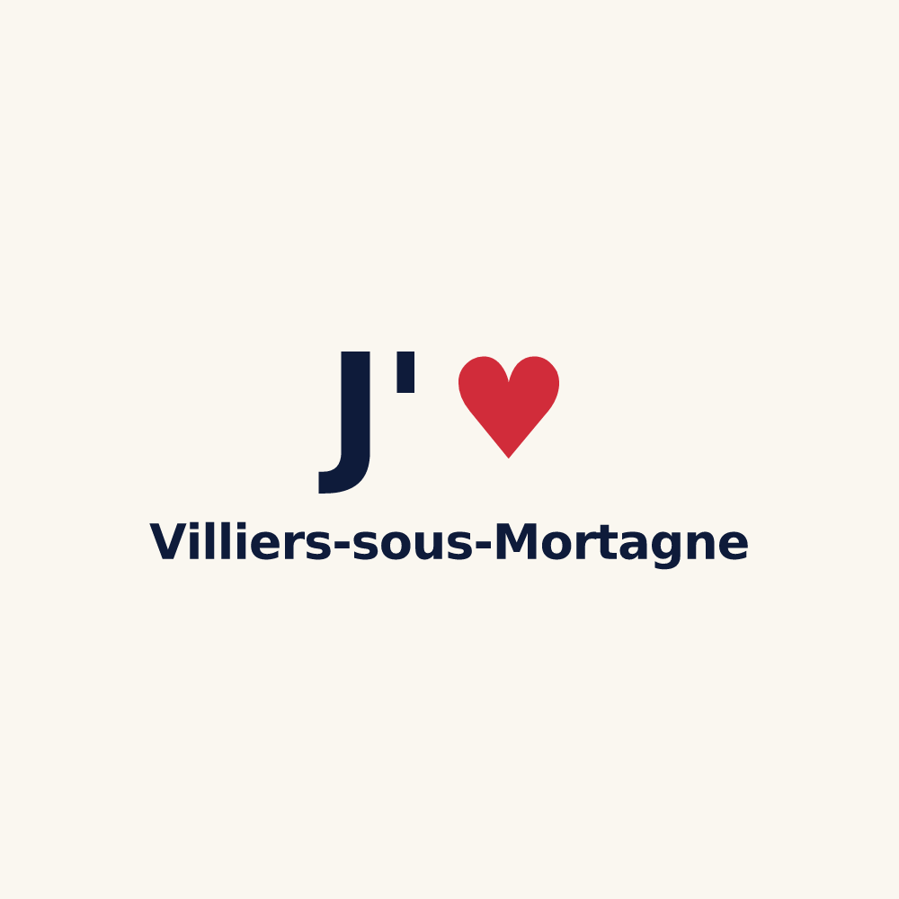 Tasse personnalisée Villiers-sous-Mortagne — design J'aime Villiers-sous-Mortagne