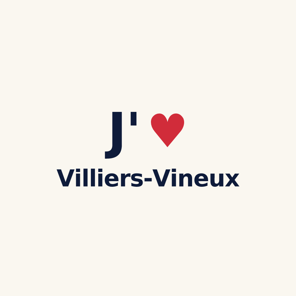 Tasse personnalisée Villiers-Vineux — design J'aime Villiers-Vineux