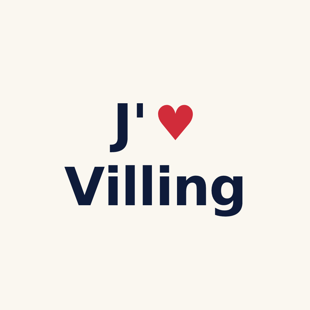 Tasse personnalisée Villing — design J'aime Villing
