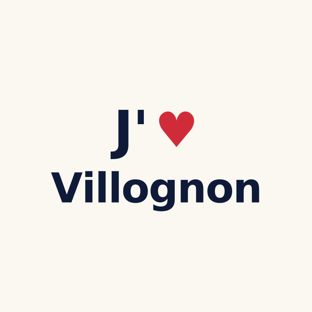 Tasse personnalisée Villognon — design J'aime Villognon