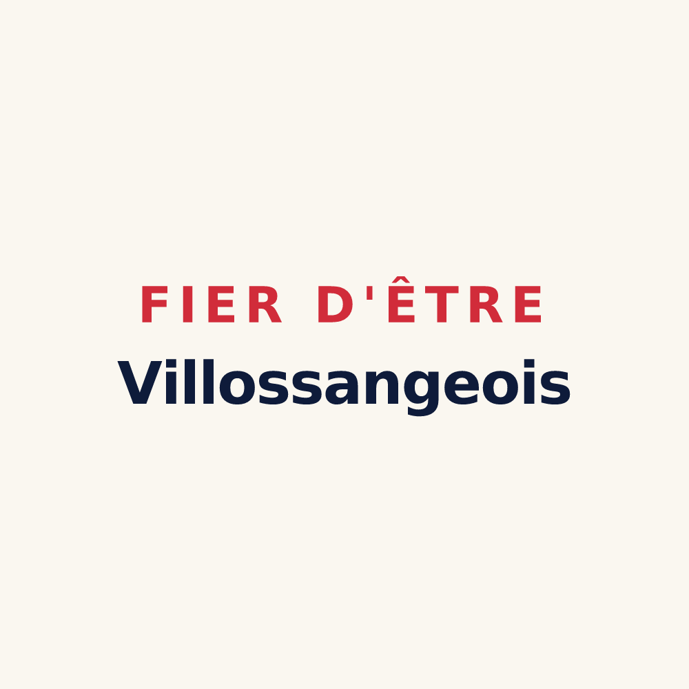 Tasse « Fier d'être Villossangeois » — design pour Villossanges