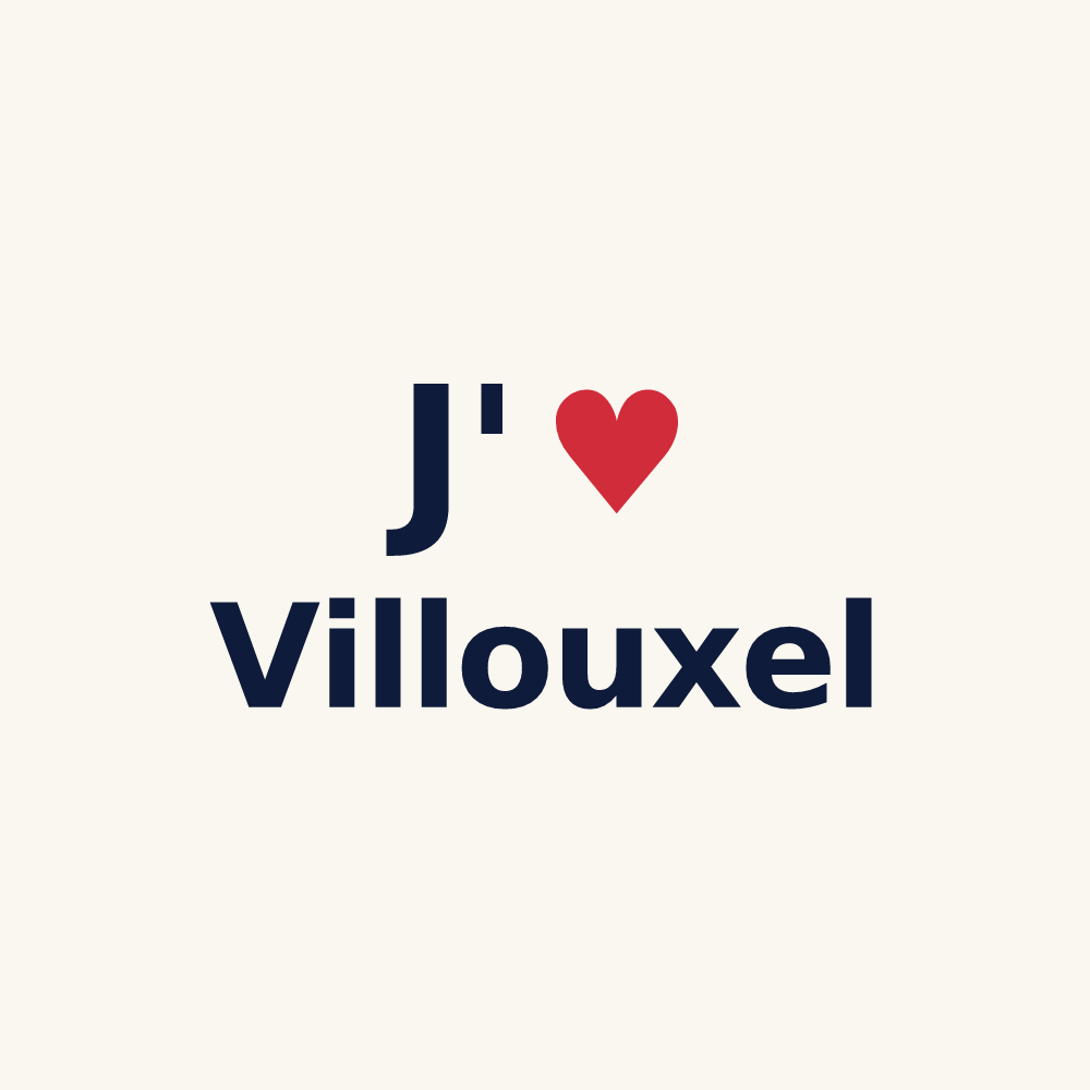 Tasse personnalisée Villouxel — design J'aime Villouxel