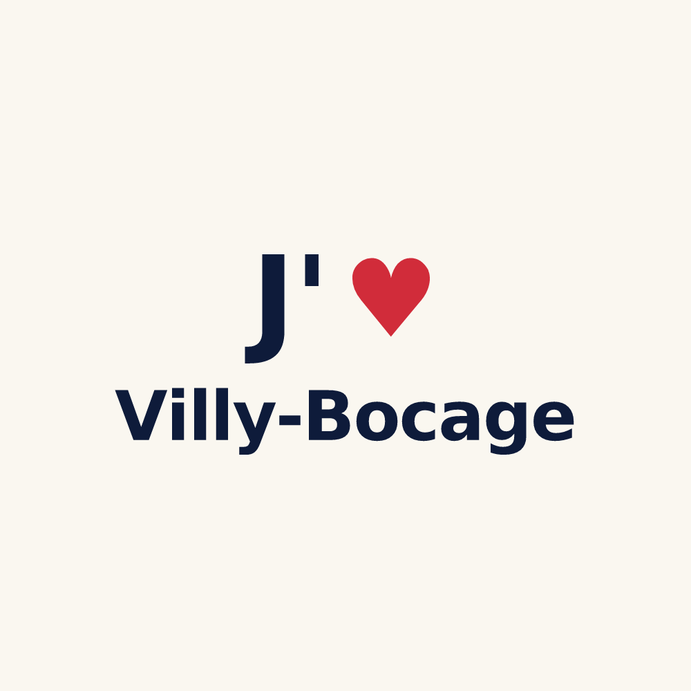 Tasse personnalisée Villy-Bocage — design J'aime Villy-Bocage