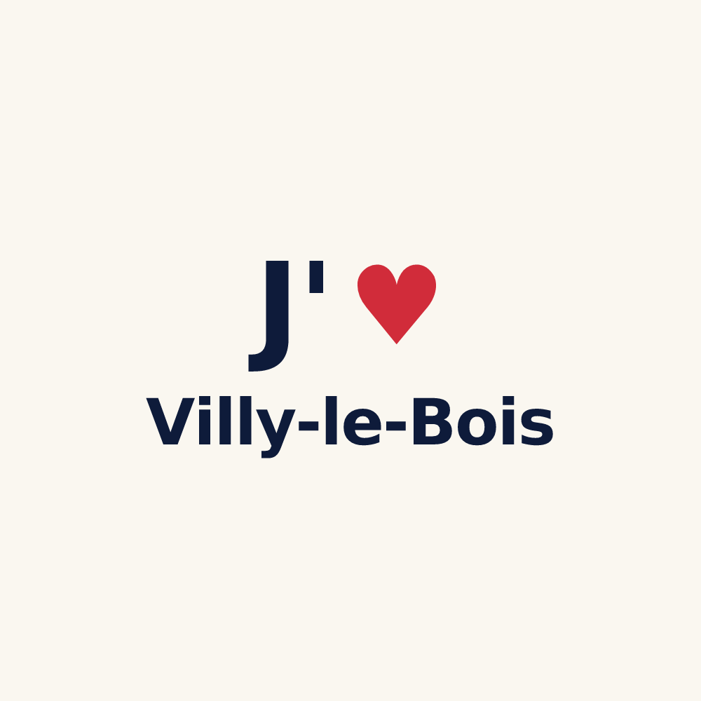 Tasse personnalisée Villy-le-Bois — design J'aime Villy-le-Bois