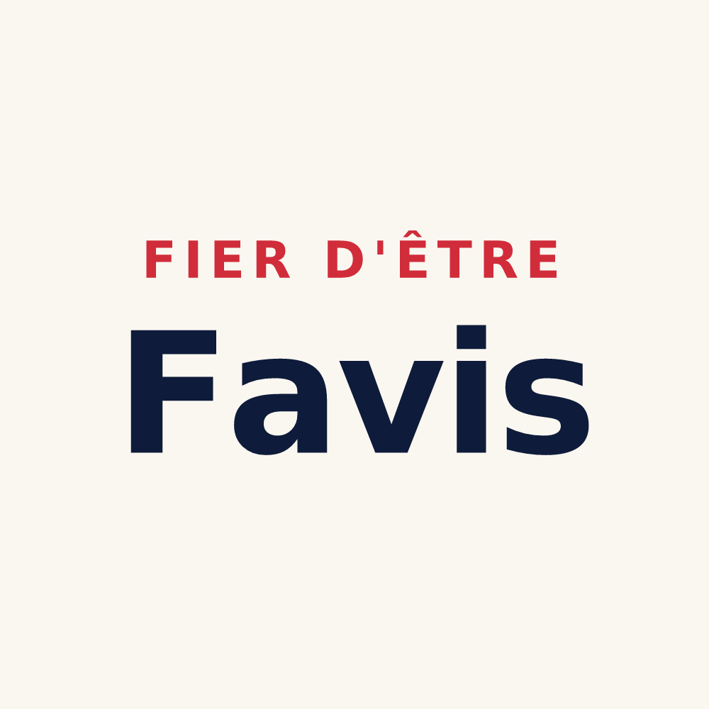 Tasse « Fier d'être Favis » — design pour Villy-le-Bouveret