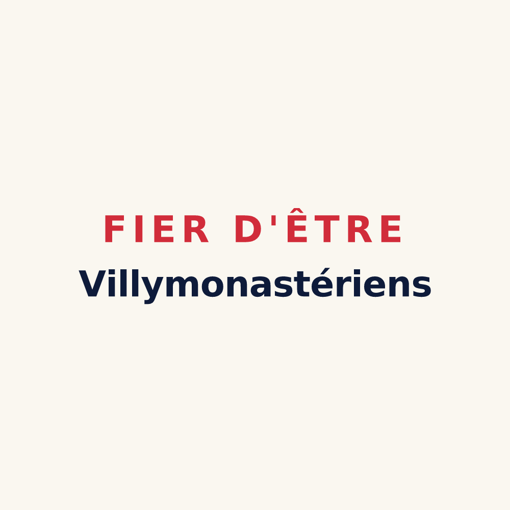 Tasse « Fier d'être Villymonastériens » — design pour Villy-le-Moutier