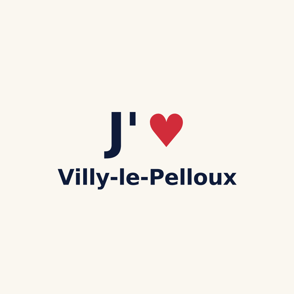 Tasse personnalisée Villy-le-Pelloux — design J'aime Villy-le-Pelloux