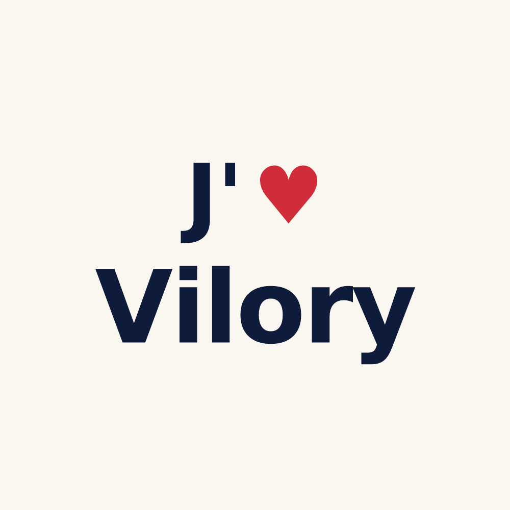 Tasse personnalisée Vilory — design J'aime Vilory