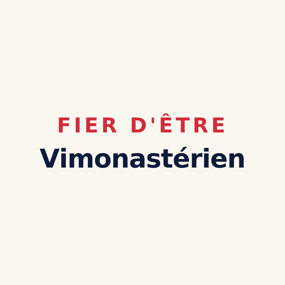 Tasse « Fier d'être Vimonastérien » — design pour Vimoutiers