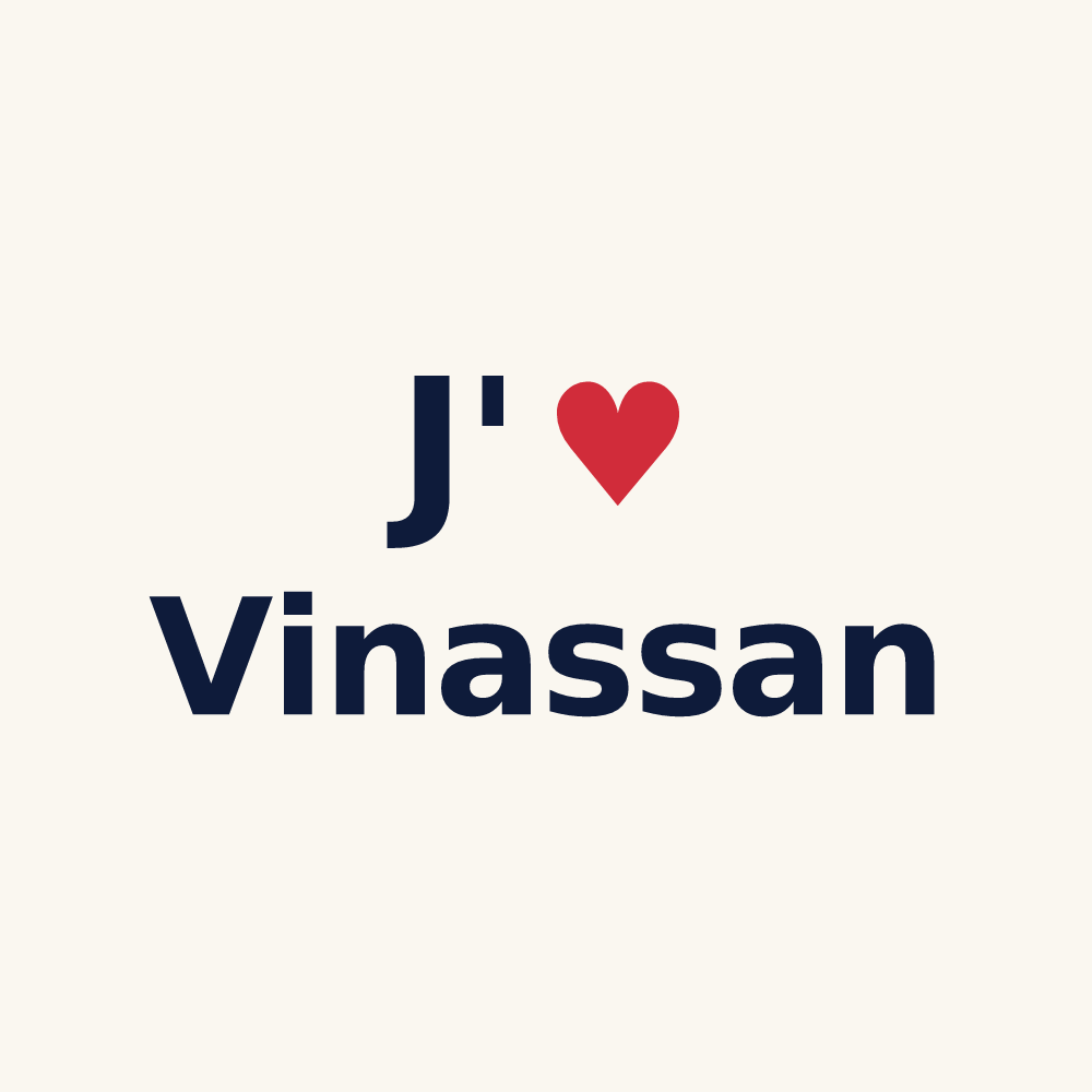 Tasse personnalisée Vinassan — design J'aime Vinassan