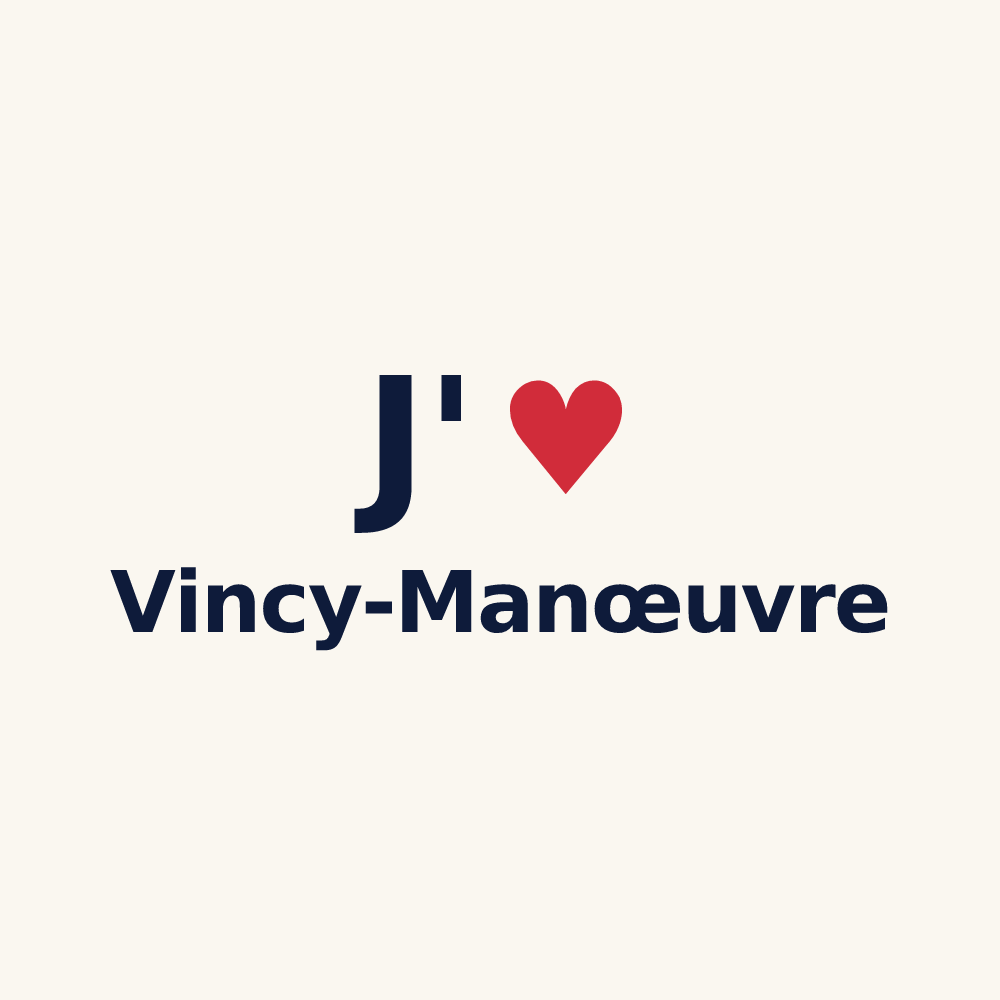 Tasse personnalisée Vincy-Manœuvre — design J'aime Vincy-Manœuvre
