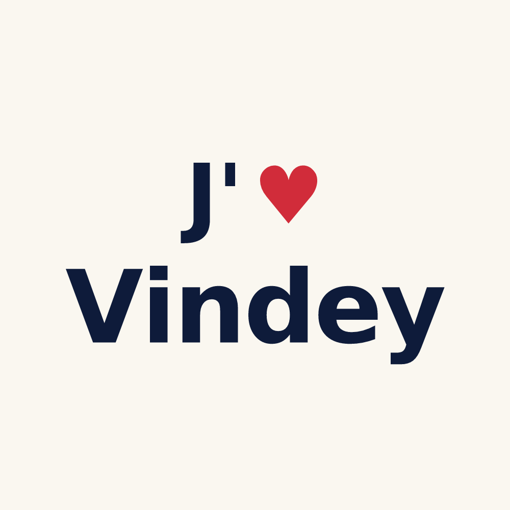 Tasse personnalisée Vindey — design J'aime Vindey