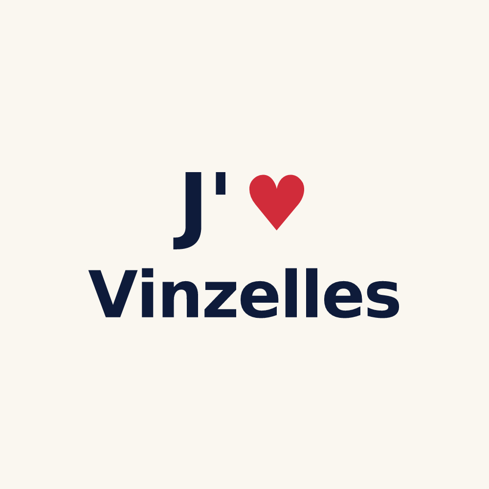 Tasse personnalisée Vinzelles — design J'aime Vinzelles