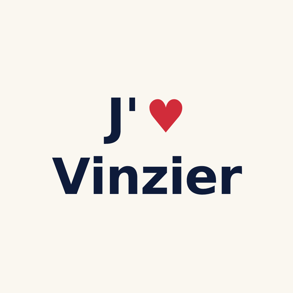 Tasse personnalisée Vinzier — design J'aime Vinzier