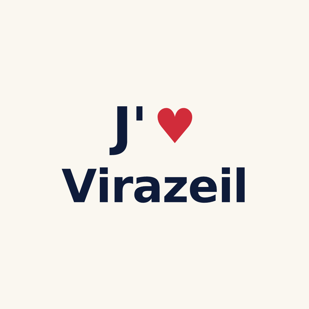 Tasse personnalisée Virazeil — design J'aime Virazeil