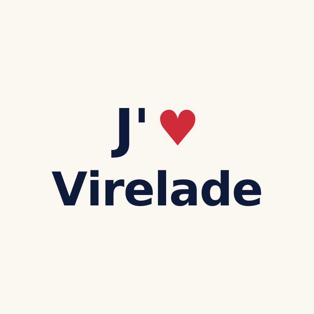 Tasse personnalisée Virelade — design J'aime Virelade