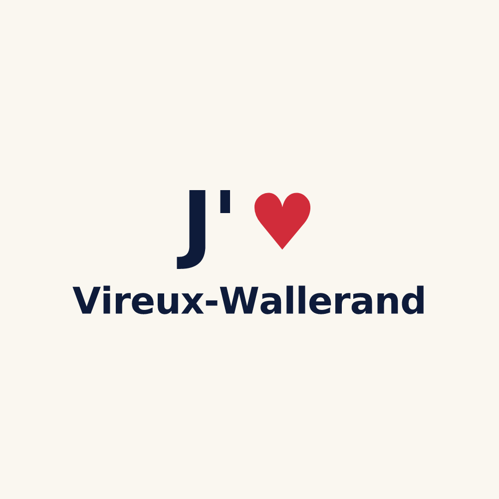 Tasse personnalisée Vireux-Wallerand — design « J'aime Vireux-Wallerand » imprimé sur la tasse