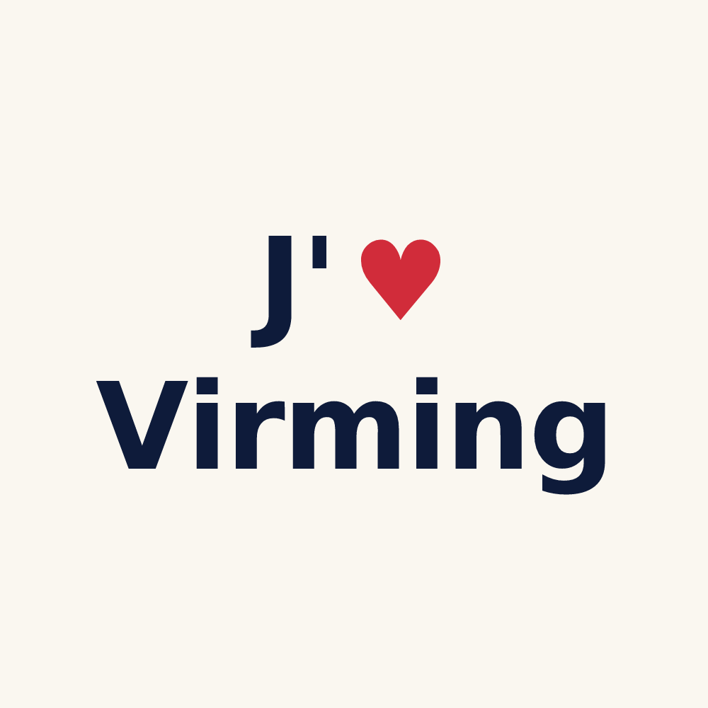 Tasse personnalisée Virming — design J'aime Virming