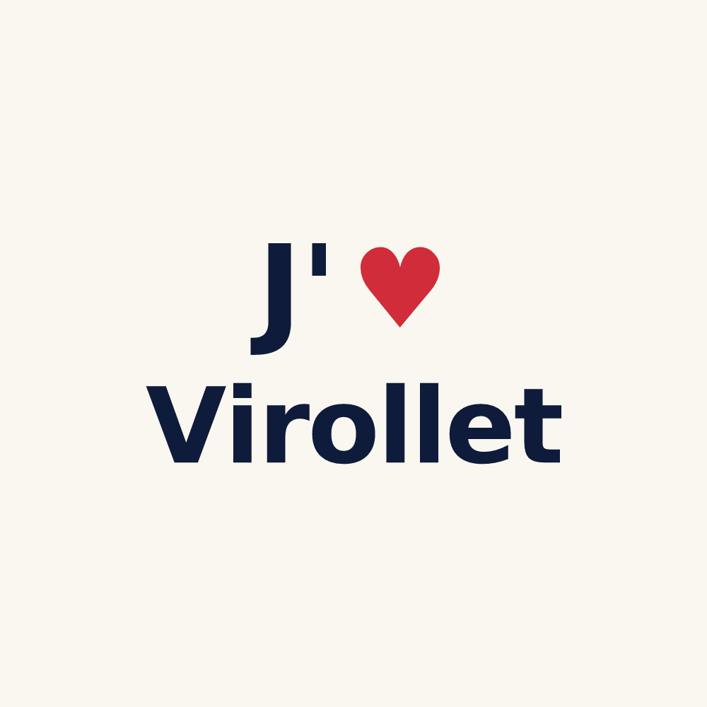Tasse personnalisée Virollet — design J'aime Virollet