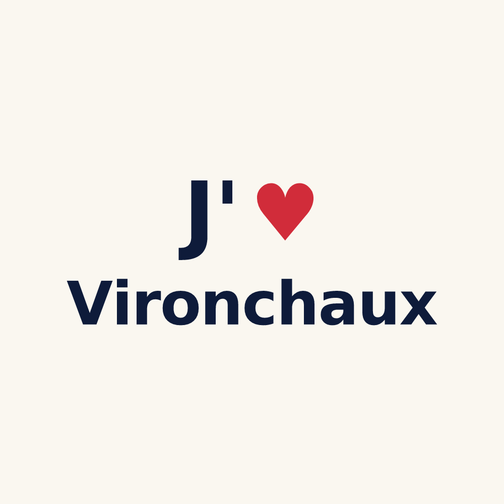 Tasse personnalisée Vironchaux — design J'aime Vironchaux