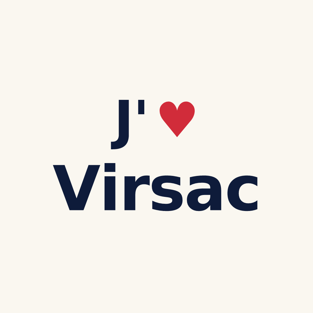 Tasse personnalisée Virsac — design J'aime Virsac