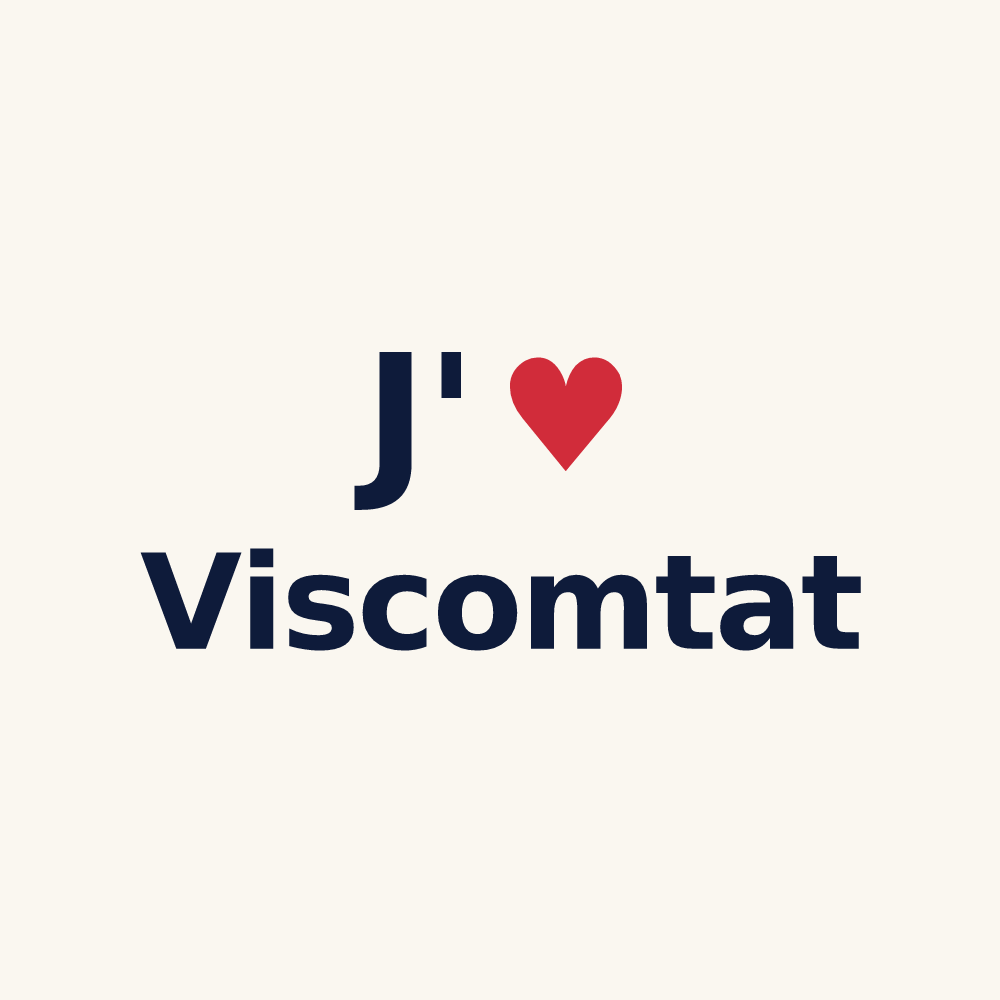 Tasse personnalisée Viscomtat — design J'aime Viscomtat