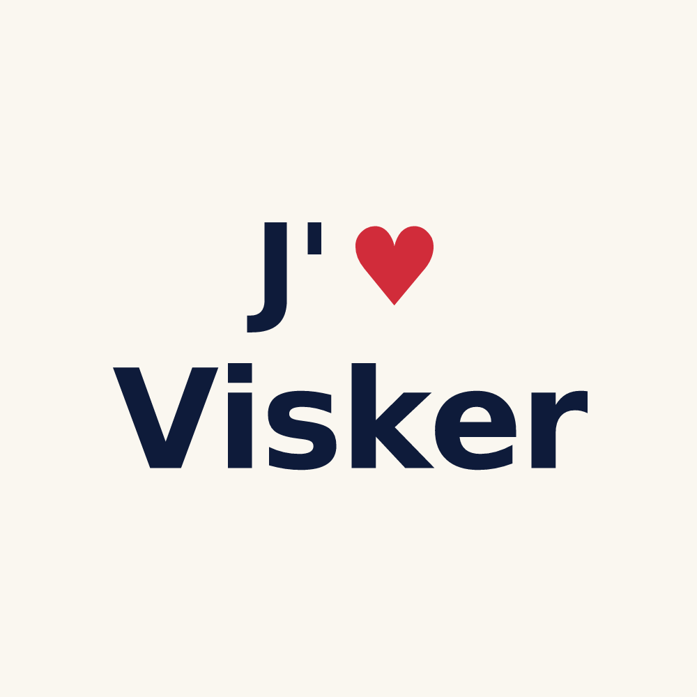 Tasse personnalisée Visker — design J'aime Visker