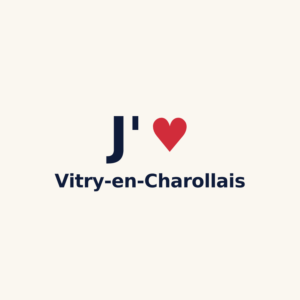 Tasse personnalisée Vitry-en-Charollais — design J'aime Vitry-en-Charollais
