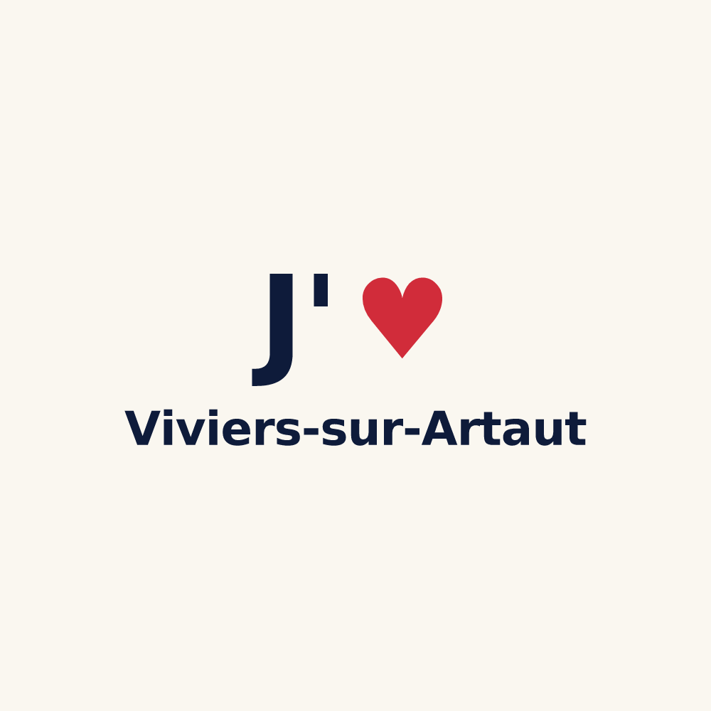 Tasse personnalisée Viviers-sur-Artaut — design J'aime Viviers-sur-Artaut
